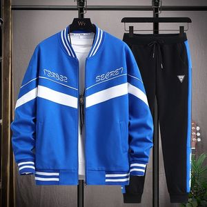 Męskie dresy 2023 Autumn Fashion Men Set Set Kurtka Pants Tracksuit Sport Suit Casual Dwa sztuki Spring Man Sportswear 230920