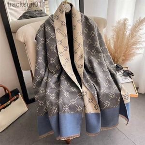 Women's Cape Thick Winter Poncho Women Scarf Luxury Floral Warm Shawl and Wrap Cashmere Pashmina Scarves Design Blanket Bufanda Echarpe L230920