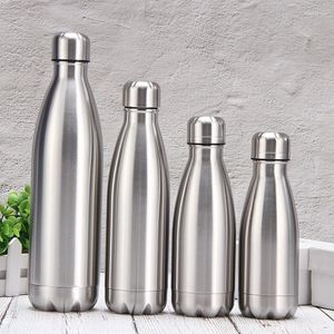 Water Bottles Stainless Steel Bottle 1 Liter Items Drink For Sport Travel Cups 500 750 1000ml