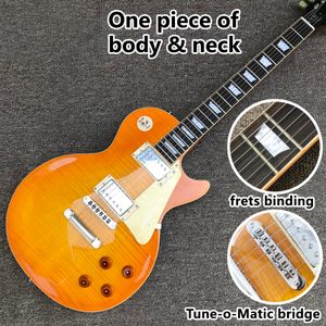 Samma av bilderna Custom Shop, tillverkad i Kina, högkvalitativ elektrisk gitarr, en bit kroppshals, bindar bindande, Tune-O-Matic Bridge