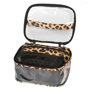 Cosmetic Bags Beauty Multi-functional Toiletries Organizer Water-proof Zipper Design Washing Packet Light Color Set