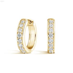 18k Solid Gold Earrings D Color VVS Natural Diamond Gia 1,5ct Diamond Huggie örhängen för kvinnor