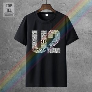 メンズTシャツU2アイリッシュロックバンドタイトルメンズブラックTシャツsから3xl 230920