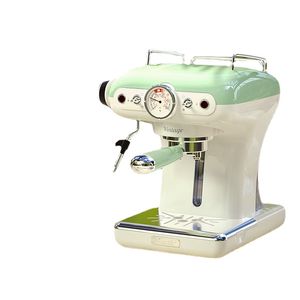Ariete Home Italian Semi-Automatic Retro Coffee Maker Small Professional濃縮蒸気1つの牛乳フォームコーヒーメーカーマシン