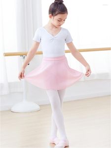Stage Wear Children Mesh Ballet Tights Balet Leotard Latin Skirts Solid Color Street Dance Halloween Fantasy Classical Girl Use Skirt