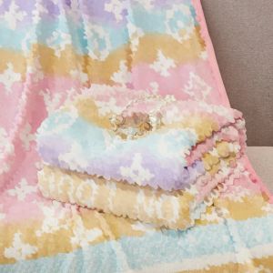 Designer Blanket Printed Old Flower Classic Design Air Delicate Conditioning Car Travel Bath Towel Soft Winter Fleece Shawl sumsum-3 CXG9203