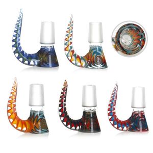 Glaskopf, 18 mm männlicher Bongkopf mit 4-Loch-Glasfiltersieb, Kopfstück, amerikanisches Northstar-Glasstab-Rauchzubehör