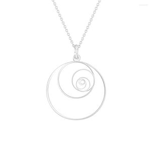 Collane con ciondolo Goccia Fibonacci Collana a spirale scientifica Placcatura Gioielli di moda di alta qualità per le donne