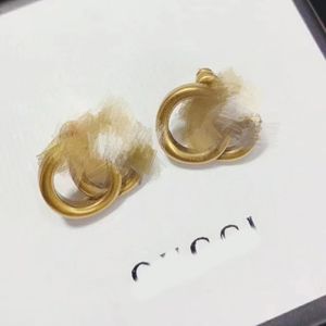 Brand New Design Irregular Style Gold Color Earrings As Gift for Woman Korean Jewelry Unusual Accessories Girl