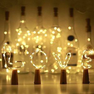 Decorações de Natal 30pcs LED Cork Light String Creative Wine Bottle Stopper Colorido Firefly Star Pequena Bar Decoração 230919