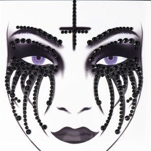 Other Tattoo Supplies Halloween Fake Tattoo Skull Bone Face Art Jewelry Rhinestone Sticker for Carnival Night Clubbing Makeup Body Art 230919