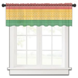 Curtain Black History Month Tulle Kitchen Small Window Valance Sheer Short Bedroom Living Room Home Decor Voile Drapes