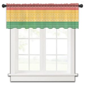 Cortina preto história mês tule cozinha pequena janela valance sheer curto quarto sala de estar decoração casa voile cortinas