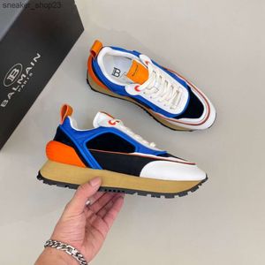 Scarpe da uomo spesse firmate Sneaker Suola di alta qualità 2023 Colorate alla moda con bella pelle di vacchetta impiombata in vero velluto a costine Balman da uomo 1yd1