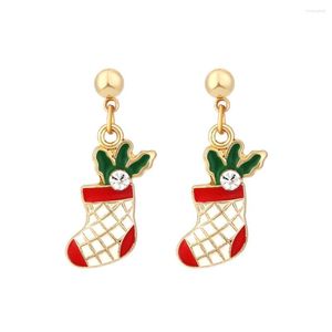 Dangle Earrings 2023 Simple Christmas Stockings Stud For Girls Cute Personality Boots Women Jewelry