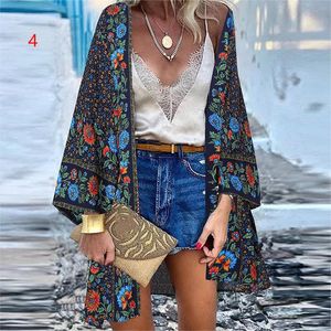 Women's Jackets Fashion Print Coat Blusas Summer Beach Jacket Women Casaco Casual Ladies Harajuku Cardigan Y2K Top Woman Clothes Jaquetas 230919