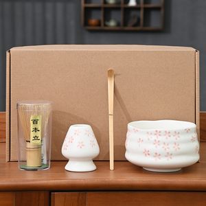Tea Cups Japanese Matcha Set Safe Bamboo Whisk Teaspoon Tea Sets Indoor Beverage Shop Tea-making Tools Accessories Birthday Gifts home 230919