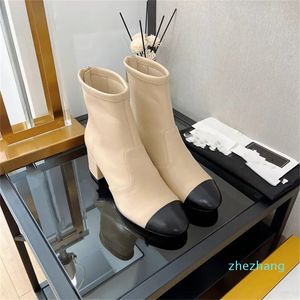 2023 Moda Kadın Botları Lüks Tasarım Vintage Dekoratif Mektup Sonbahar ve Kış Günlük Martin Bot Karlı Anti Slip Short