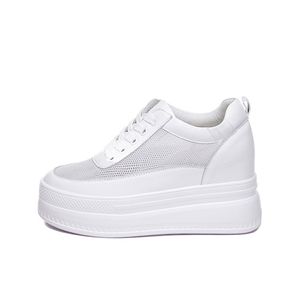 Trendy 2024 New Matsuke Thick Sole Inner Elevated Women Sneakers Mesh Small White Trainers Casual Sports Shoes for Woman Loafers A08