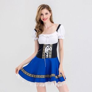 Temadräkt kvinnor Oktoberfest oktoberfest bayersk dirndl piga bonde klänningar fest kvinnlig klänning 2023 vestidos