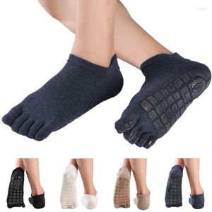 Herrensocken Damen Anti-Rutsch-Socken Trampolin Yoga Baumwolle Atmungsaktiv Fünf Zehen Kurze Elastizität Sport Junge Mädchen Draußen