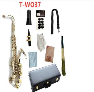 Yanagisawa WO37 Tenor Tune Saxophone B Flat mässing Musikinstrument Nickel Silverpläterad kroppsnyckel Sax med fall munstycke5901930