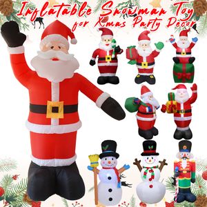 Decorações de Natal Boneco de neve inflável Papai Noel Modelo de quebra-nozes com luz LED Bonecas de Natal infláveis para decoração de ano de Natal ao ar livre 230920