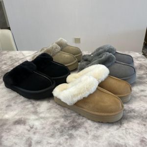 Australijskie buty Klasyczne ciepłe damskie mini pół śnieżne buty zimowe pełne futro puszyste futrzane satynowe botki kostki futro na skórze