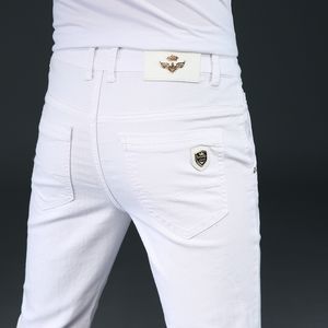 Men's Jeans 7 Styles White Slim Advanced Stretch Skinny Embroidery Decoration Denim Trousers Male Brand Clothes 230919