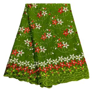 2023 Hochwertiger Schweizer Voile-Spitzen-Nähstoff, 5 Yards, afrikanisches Frauenkleid mit Strasssteinen, Party, Bankett, Baumwolle, Stickereimaterial, nigerianischer Stil, Design KY-8309