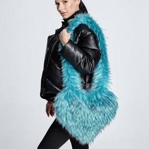 Evening Bags Fall And Winter Imitation Mink Hair Love Crossbody Female Large Capacity Plush Shell Bag Personality Spicy Girl Shoulder