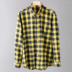 Männer Casual Hemden Herren Groß und Hoch Plaid Flanell 10XL Plus Größe Frauen Kleidung Langarm Button-Down-Hemd Camisas de Hombre