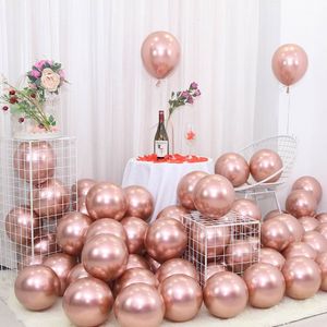 Partydekoration 25 Stück Roségold Metallballon Alles Gute zum Geburtstag Kinder Junge Mädchen Erwachsene Hochzeit Ballon Braut zu sein Ballon 230920