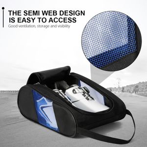 Golfväskor Portable Mini Shoe Bag Nylon dragkedja Golll Holder Breattable Pouch Pack Tee Sport Accessories 230920