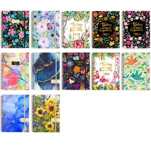 wholesale classic flower Notepads Agenda Handmade Note Book Periodical Diary Business Notebook A5 coil planning work Book
