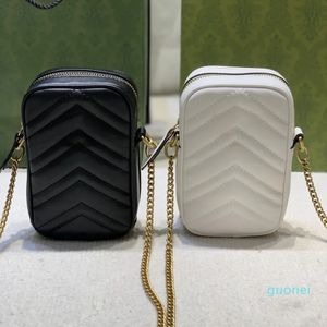 Luxus Lady Mini-Kette Marmont Umhängetasche Frau Designer Marke Messenger klassisch Top-Qualität Handytasche Brieftasche