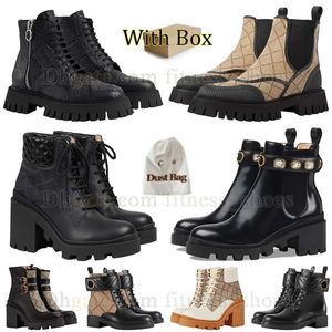 top quality martin boots desert boot high heel womens leather combat boot zipper platform boot lace-up boot snow boots ankle boot vintage print oxford shoe with box