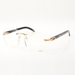 New large frame clear lens 4189706 natural buffalo horn legs suitable for men and women to wear Lens thickness 3mm3233