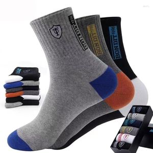 Men's Socks 5 Pairs Apring And Fall Mens Sports Summer Leisure Sweat Absorbent Comfortable Thin Breathable Basketball Sock