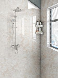壁紙の壁紙ロールの壁の浴室の防水壁ステッカートイレ自己粘着性のあるキッチンの改修家の装飾