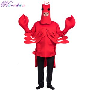 Kostium motywu kostium Halloween karnawał purim halloween zabawny kostium dla mężczyzn dorosły czerwony homar homar langouste cosplay 230920