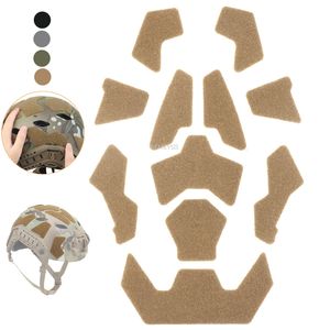 Kayak Kaskları Hızlı Kask Magic Sticker Avcılığı CS Kask Yamaları Kanca ve Döngü Hızlı Kask için Yapışkan 11 PCS Set Kask Aksesuarları 230919