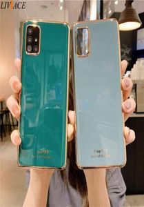 Luxury Plating Silicone Phone Case för Samsung Galaxy A51 A71 A52 A21S A31 A12 A42 5G A50 A72 A40 A70 A02 A7 A32 4G Cover5404095