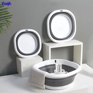 Bathroom Sinks Foldable Wash Basin Portable Adult Bathtub Baby Bath Basin Tub Bathroom Accessories Folding Camping Basin Feet Tub Basins Home 230921