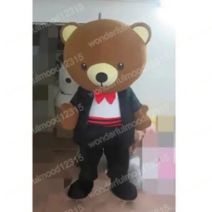 Performance Brown Bear Mascot Costiums Carnival Hallowen prezenty unisex dorosłych gier