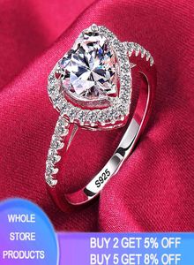 Кольца с церикатом в форме сердца для женщин, милое кольцо на палец, романтический подарок на день рождения для подруги, модное серебро 925 пробы, Jewelry4880206
