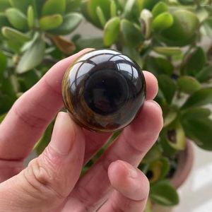 Dekorativa figurer 10-45mm Fidelity Natural Blue Tiger Eye Stone Ball Ornament Spela Clear Feng Shui Polering av alla med