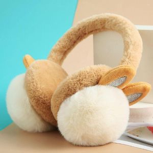 Berets Women's Thermal Earmuffs Ear Folding Faux Fur Plush Winter Warm Cold Protection Earflaps For Outdoor Cycling