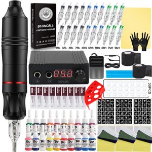 Kit penna professionale per macchinetta per tatuaggi Set di alimentatori con set di aghi per cartucce Accessori per inchiostro 230921