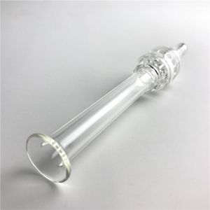 6 inch glass straw nail mini nectar collector with thick pyrex glass clear honeycomb filter tips smoking hand pipes ZZ
